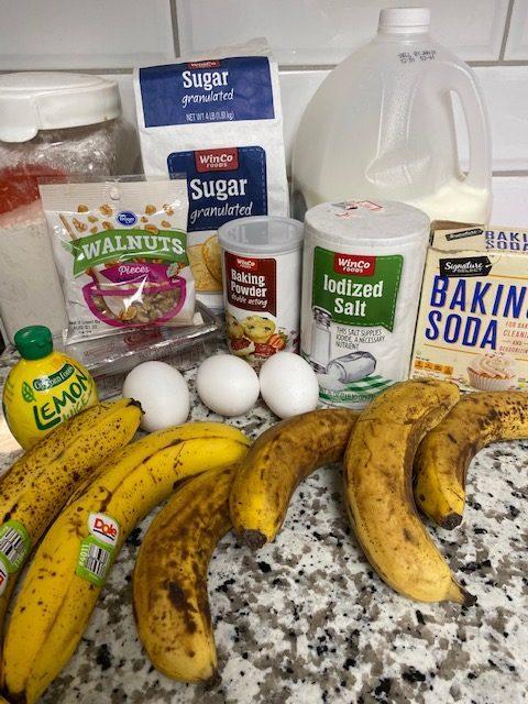 Ingredients for Banana Bread