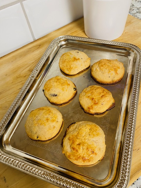 Mashed Potato Cookies on rectangular silver platter.