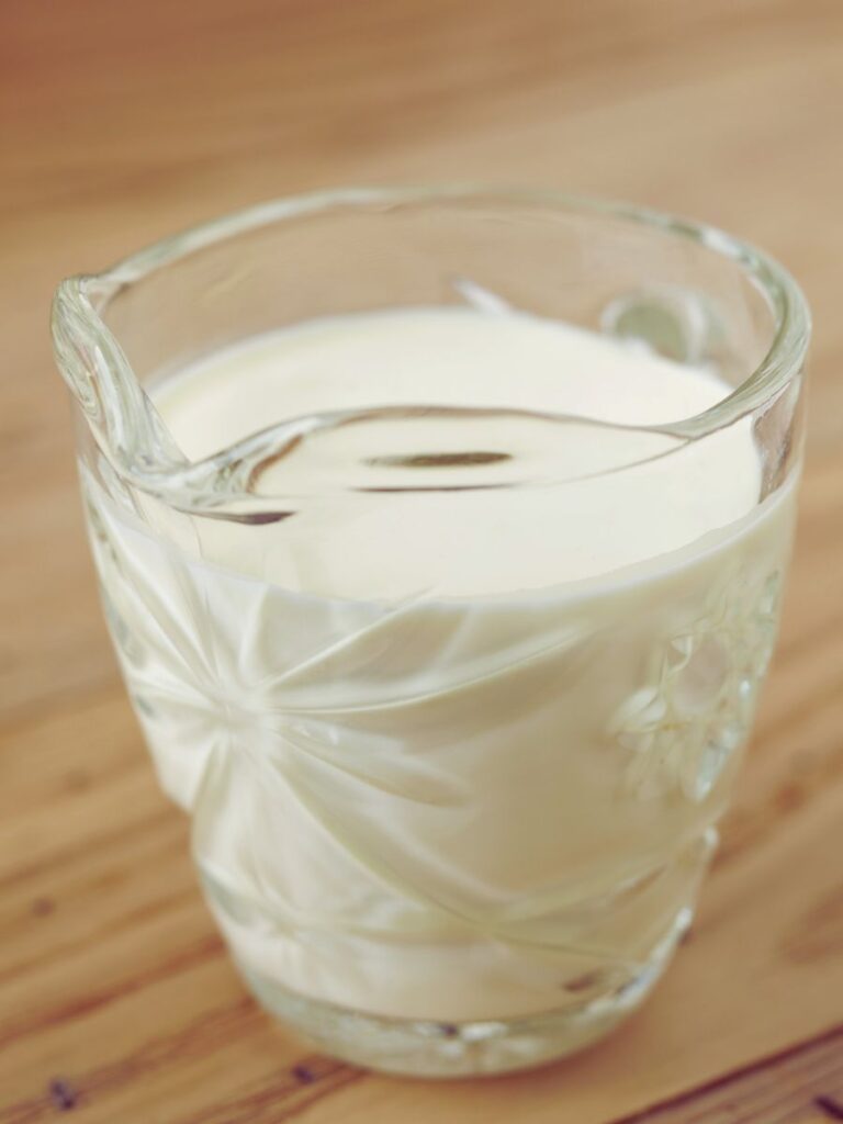 Glass of milk.