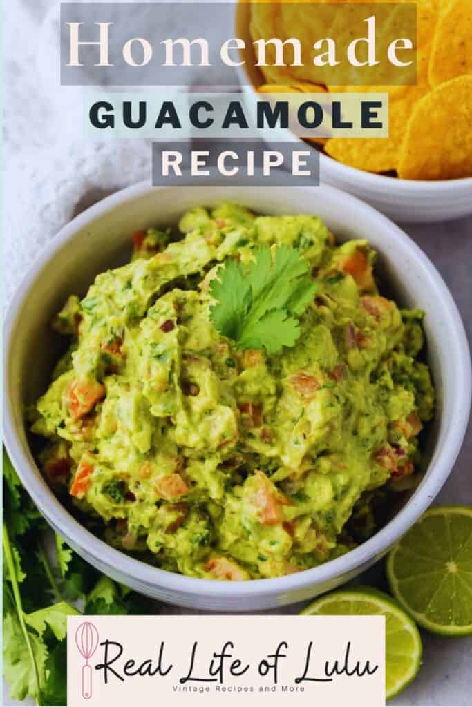 Pinterest pin for guacamole.