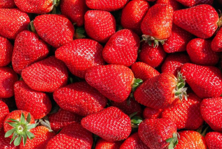 Close up of strawberries.