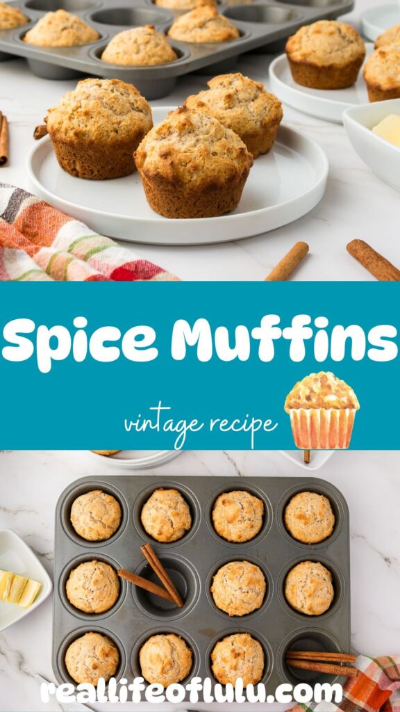 Pinterest pin for spice muffins.